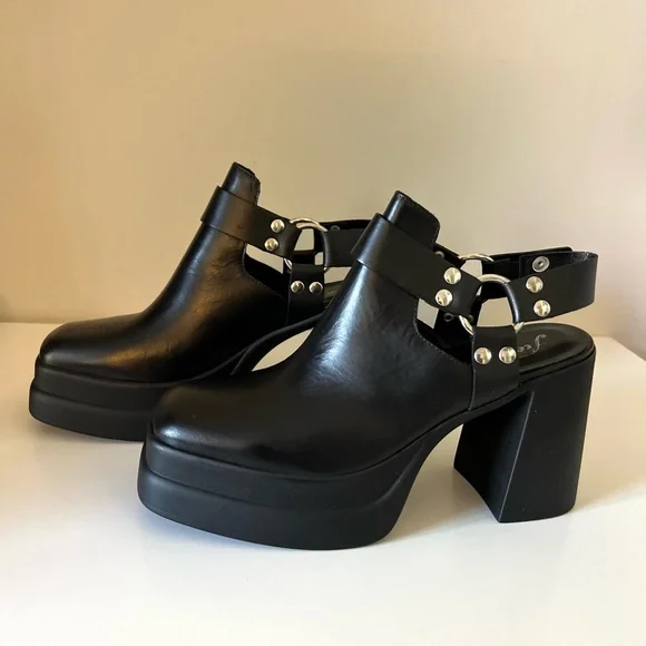 🆕FREE PEOPLE Hybrid Harness Boots Black Leather-Size 8.5 - Picture 11 of 17